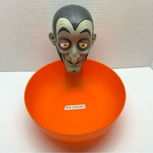 Take One 2002 Dracula candy bowl animated sound lights movement vintage Y2K 8"